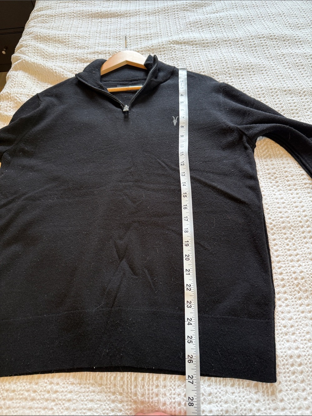 All Saints Black Half-Zip Sweater - Picture 9 of 10